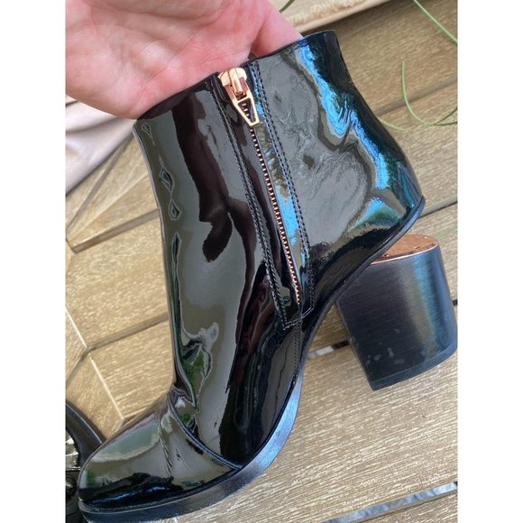 Alexander Wang Patent Leather Gabi Booties Black - Picture 9 of 13